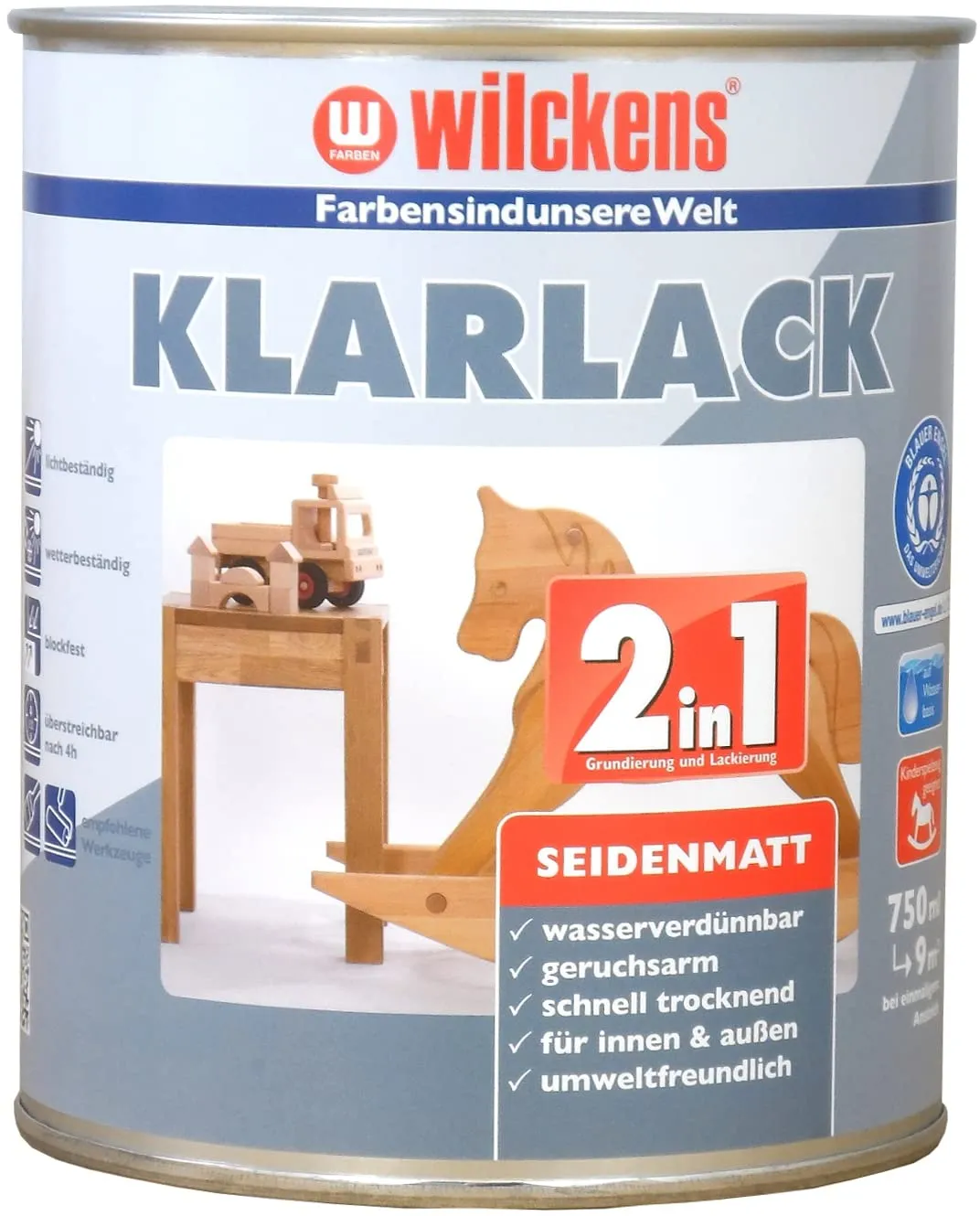 Wilckens 2in1 Klarlack glänzend farblos 375 ml