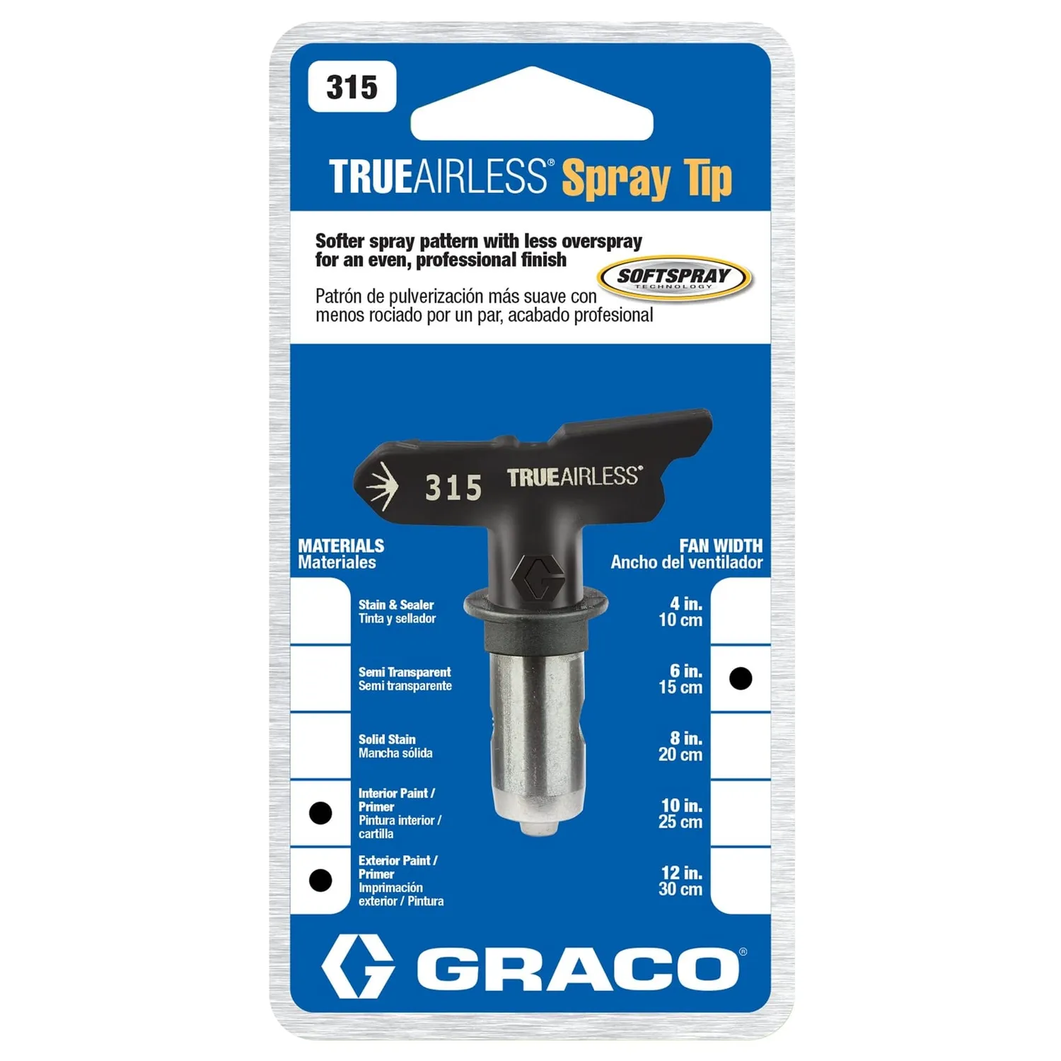 Graco TrueAirless TRA315 Spritzdüse 315 für Dispersion
