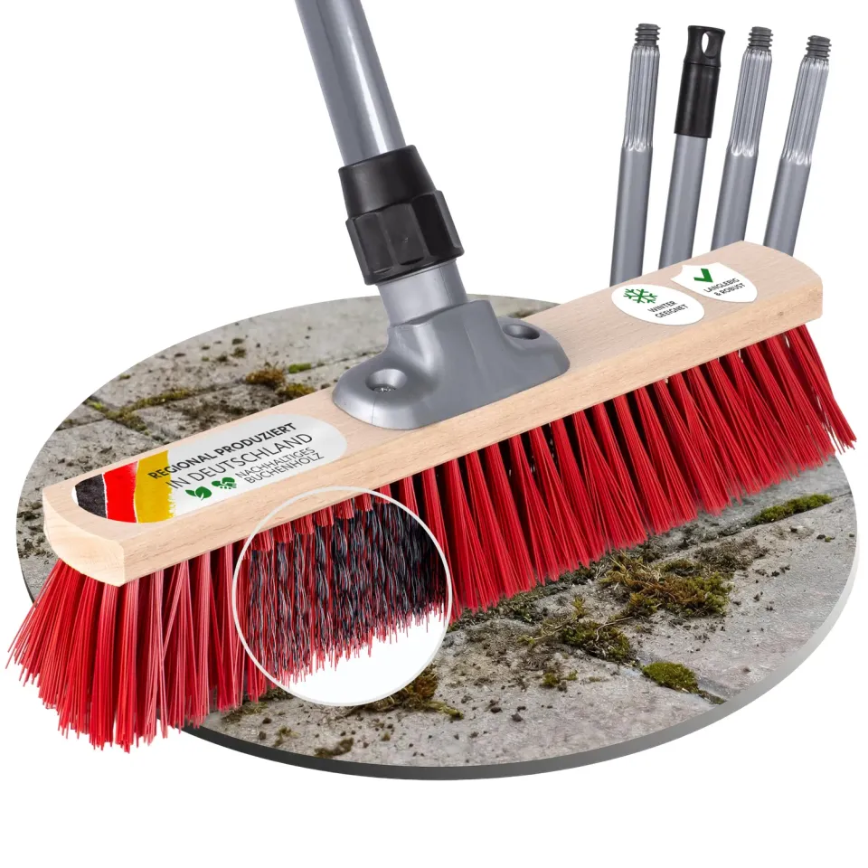 ORGAFLIX Straßenbesen 40 cm Elaston Draht Stiel
