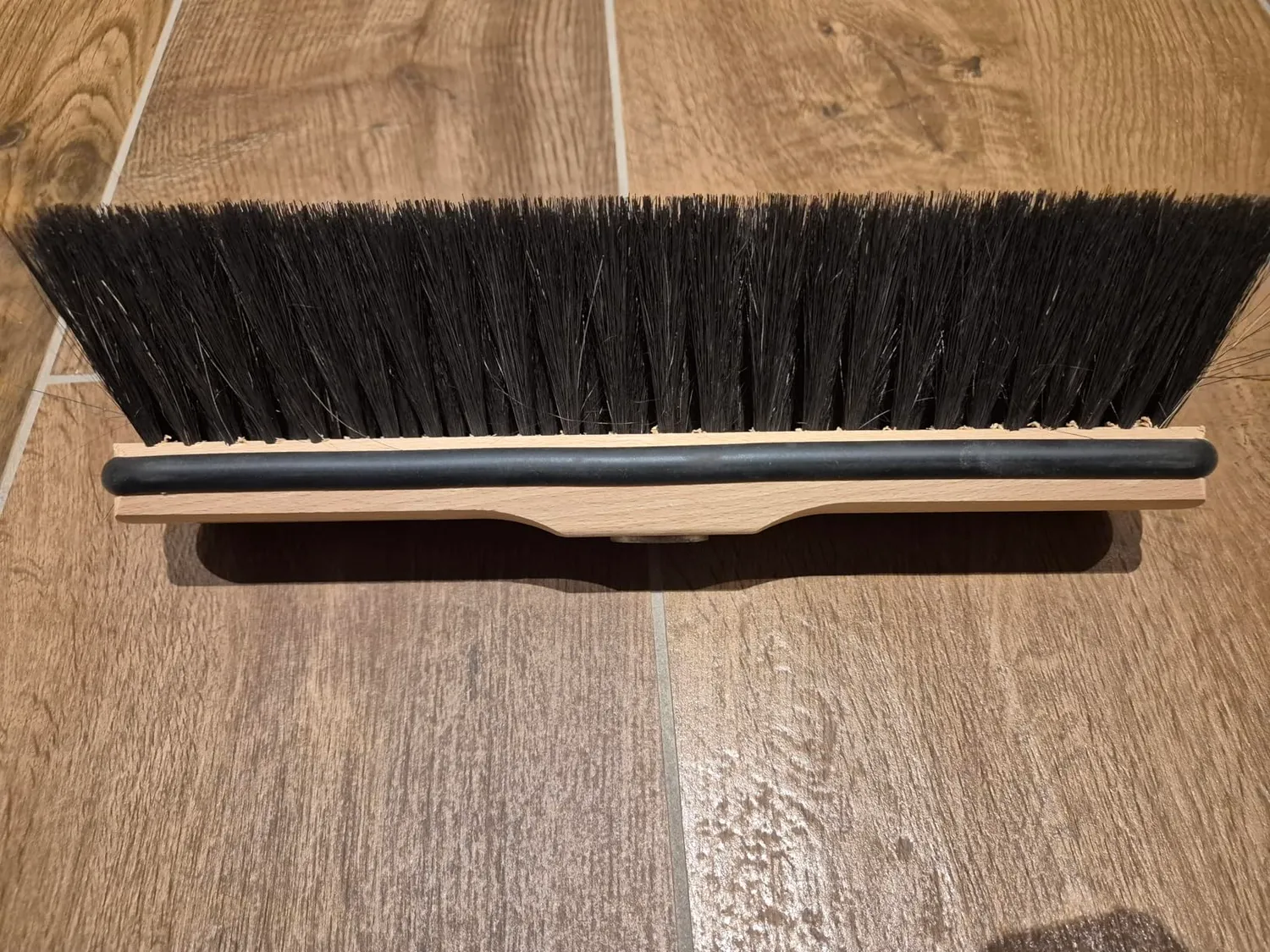 ORGAFLIX Premium Besen 28cm Rosshaar ohne Stiel Kantenschutz