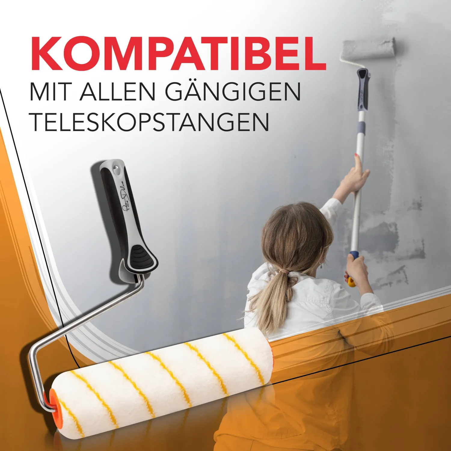 Pinto Deluxe Farbrolle 250mm für Teleskopstange