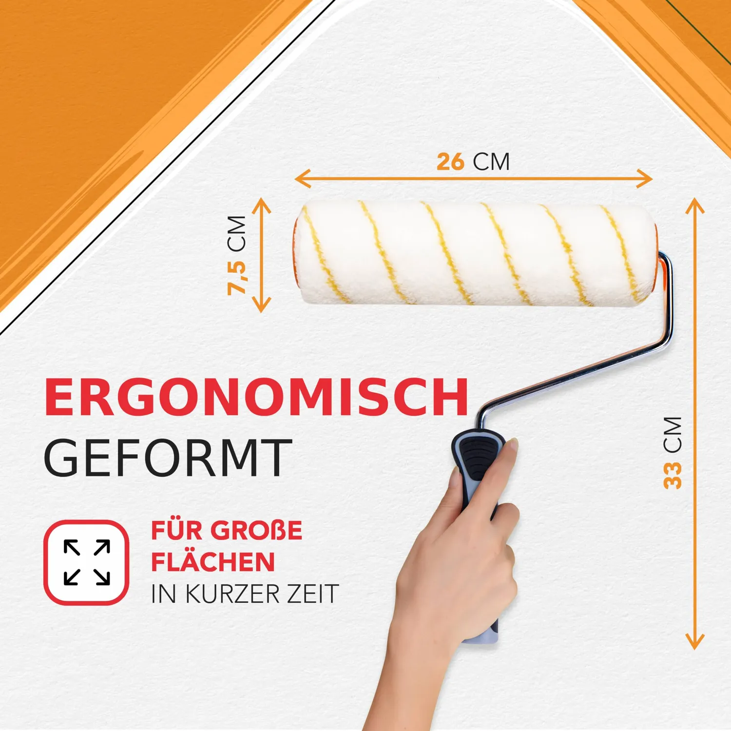 Pinto Deluxe Farbrolle 250mm für Teleskopstange