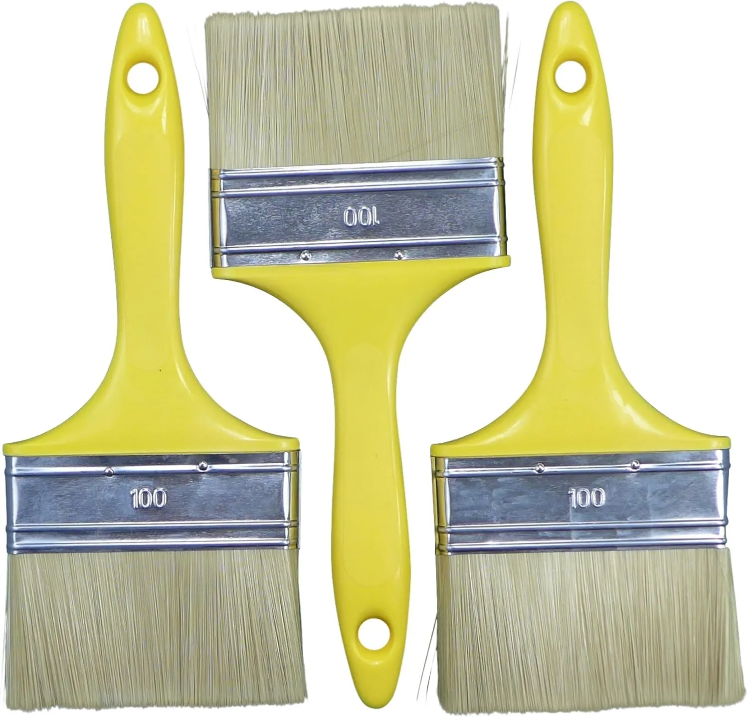 ROTIX Flachpinsel 10 cm Lasurpinsel 3 Stück