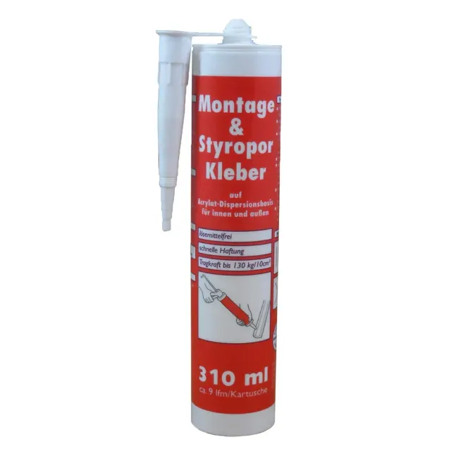 Wilckens Montagekleber Styroporkleber Acryl 310ml weiß