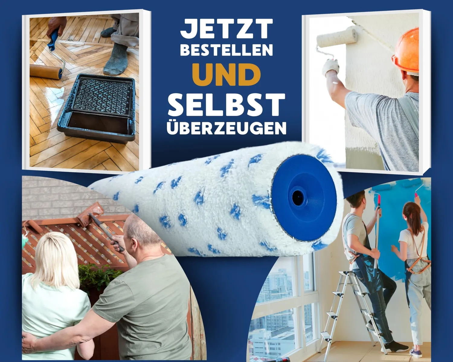 ORGAFLIX Premium Farbwalze 18cm Farbroller 2 Stück 8mm