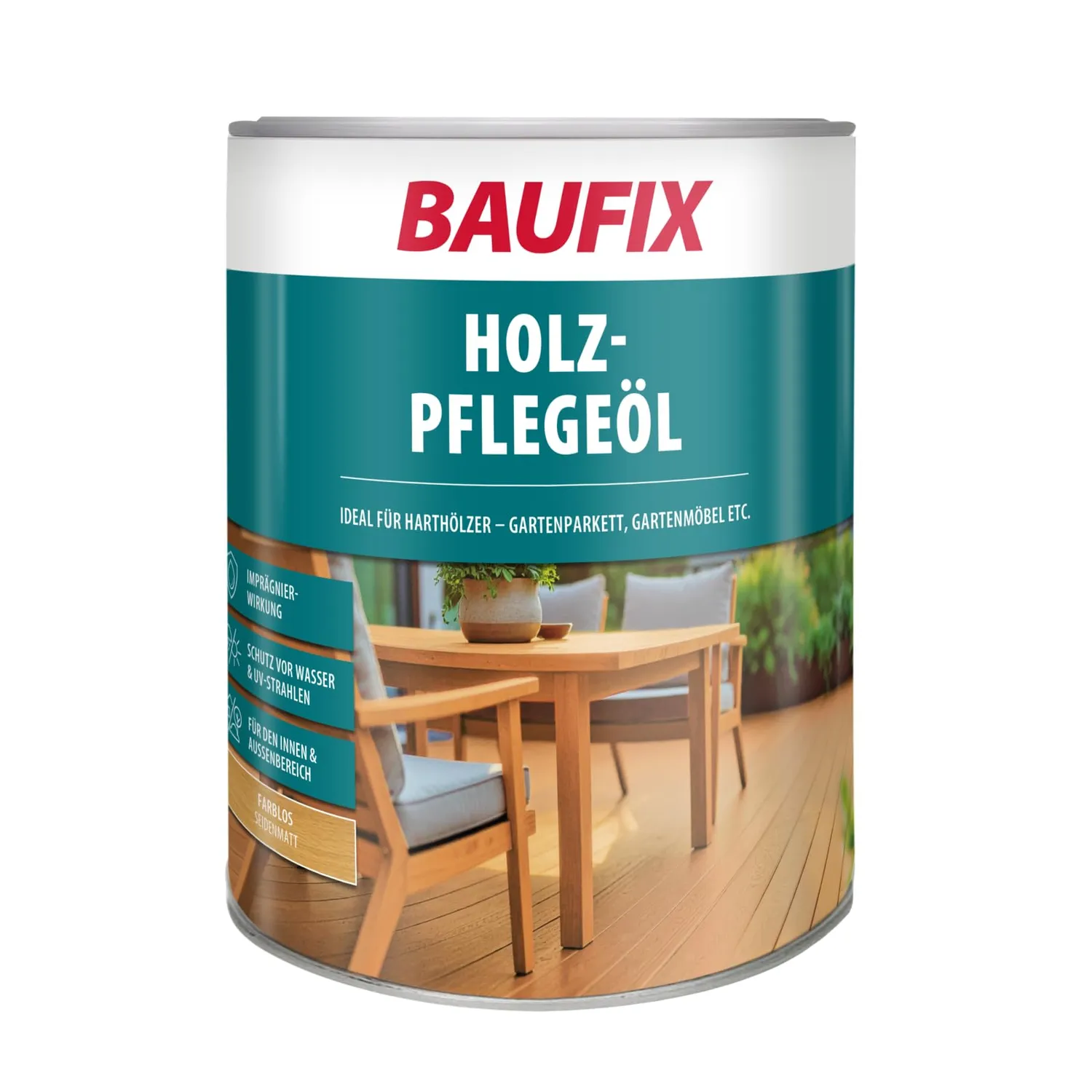 BAUFIX Holz-Pflegeöl Teak seidenmatt 2,5 Liter außen