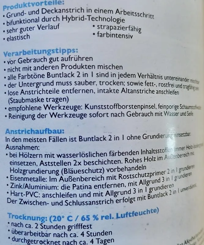 Wilckens 2in1 Acryl Buntlack 750 ml RAL 9010 Reinweiß