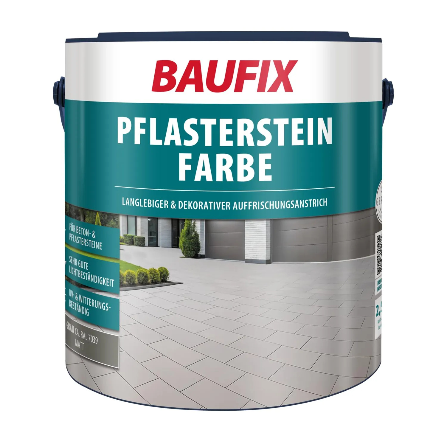 BAUFIX Pflasterstein Farbe transparent matt 2,5 Liter außen