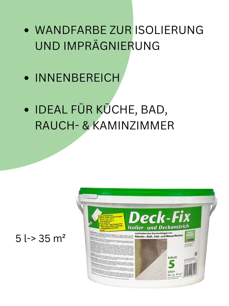 Wilckens Deck-Fix Isolierfarbe matt Weiß 5 L Nikotinsperre