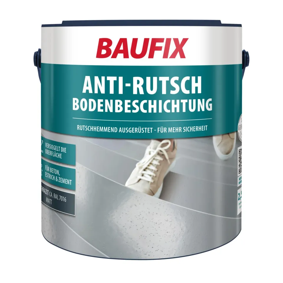 BAUFIX Anti-Rutsch Bodenbeschichtung anthrazit matt 2,5 Liter rutschhemmend