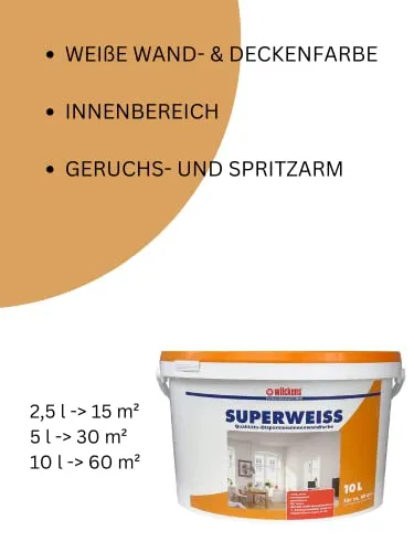 Wilckens Superweiss Wandfarbe matt Weiß 5 L hochdeckend