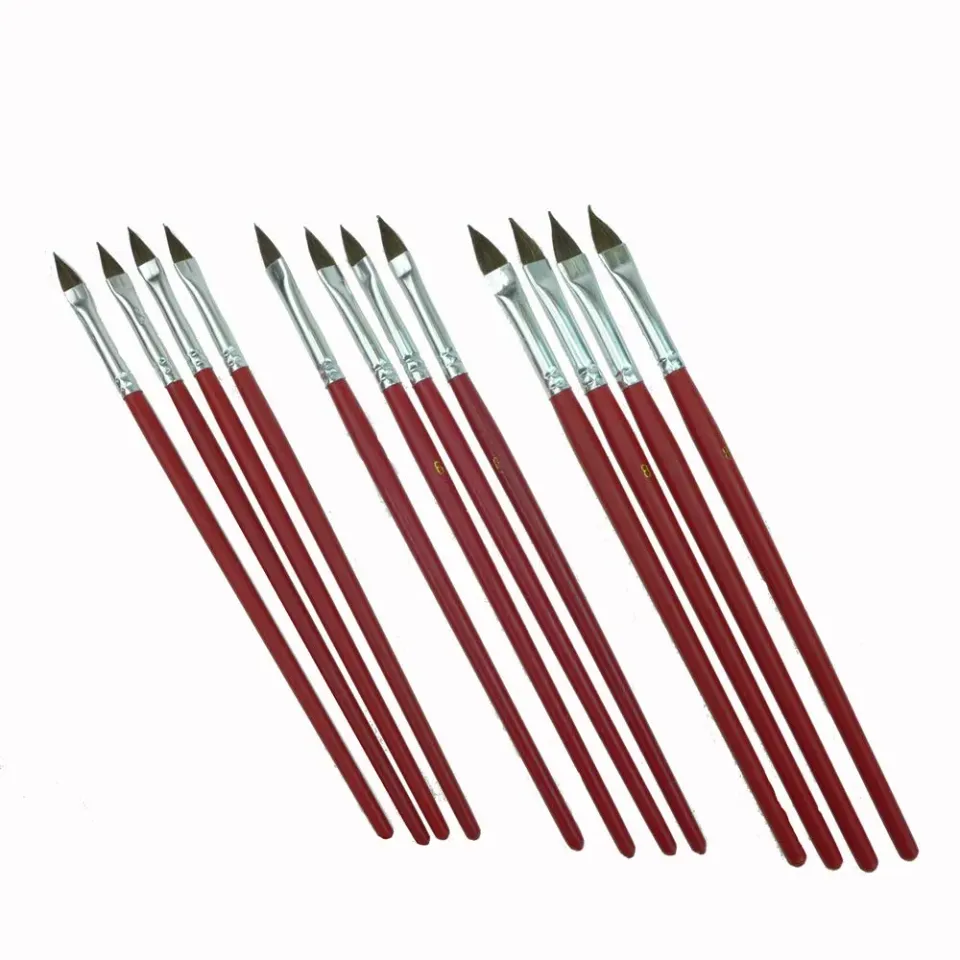 ROTIX Ausbesserungspinsel 12er Set Gr. 4-8 Feinhaar