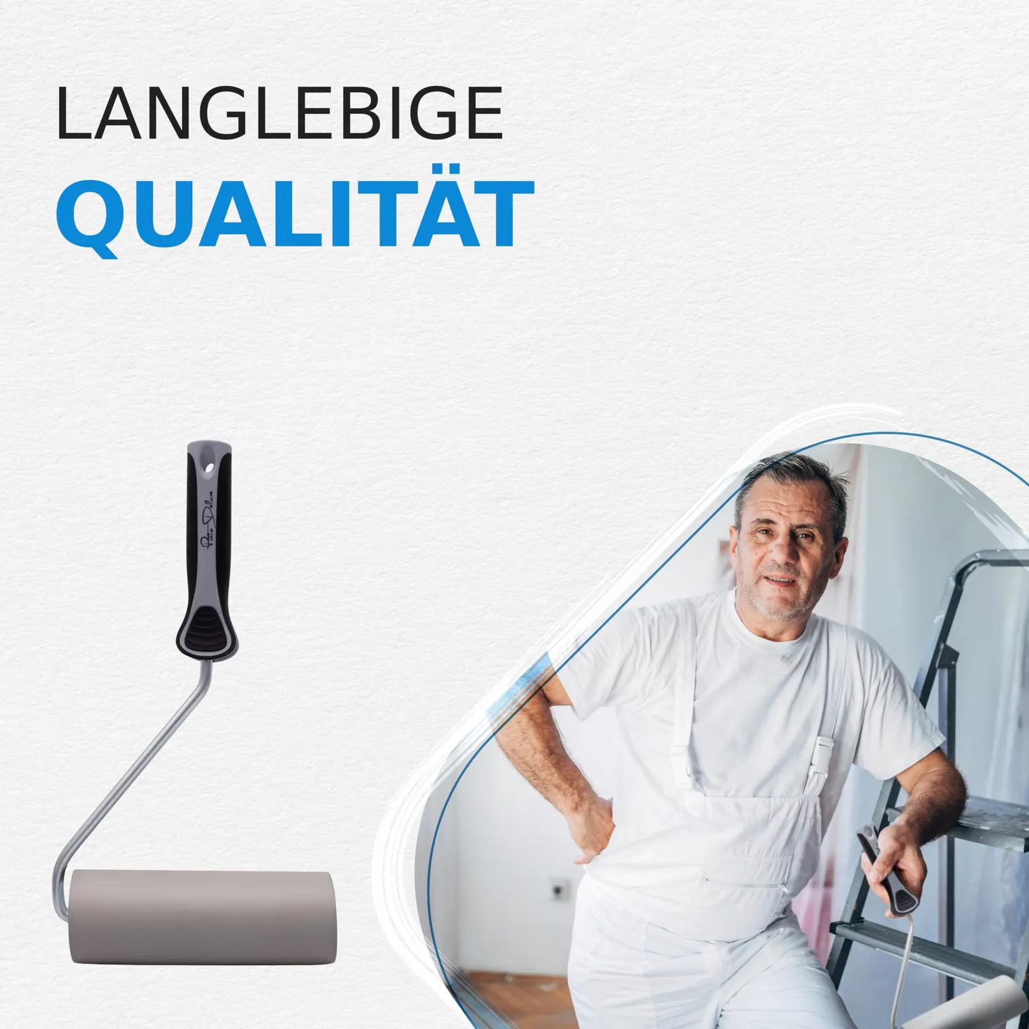 Pinto Deluxe Andrückroller Tapezierroller 100 mm PU-Schaum blasenfrei
