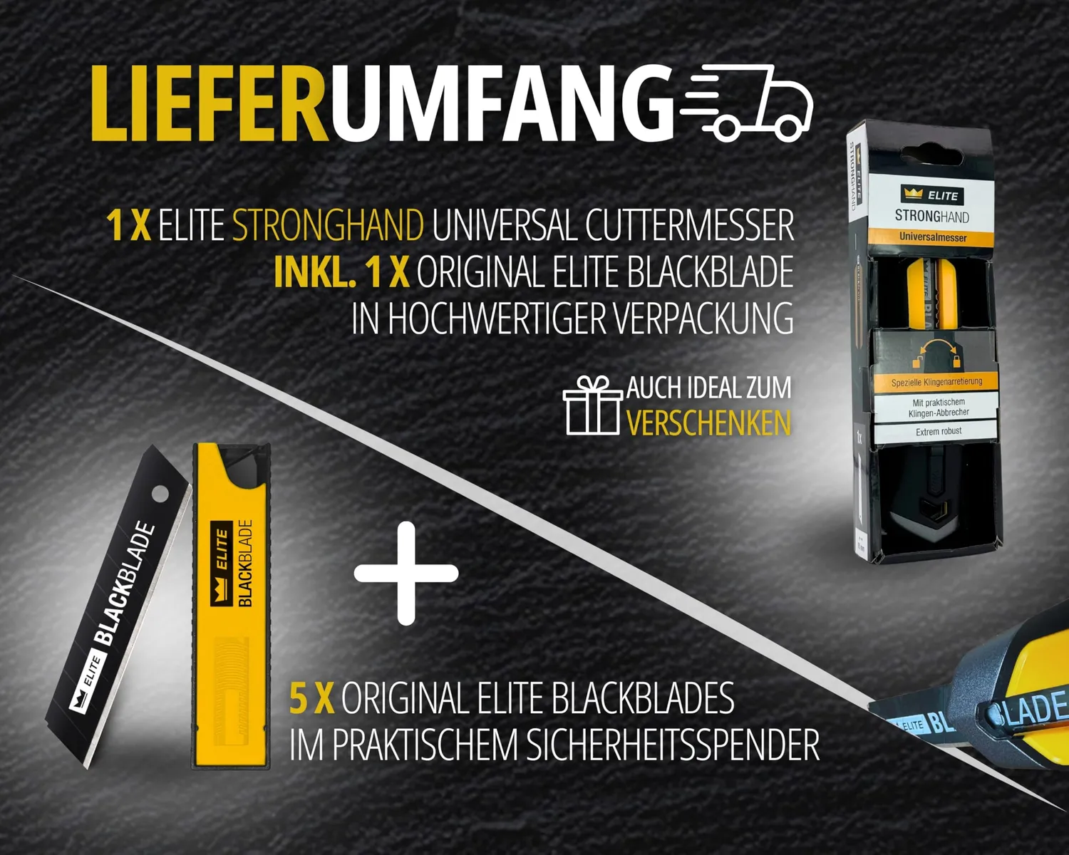 ORGAFLIX Cuttermesser 18 mm Elite + 5 Klingen