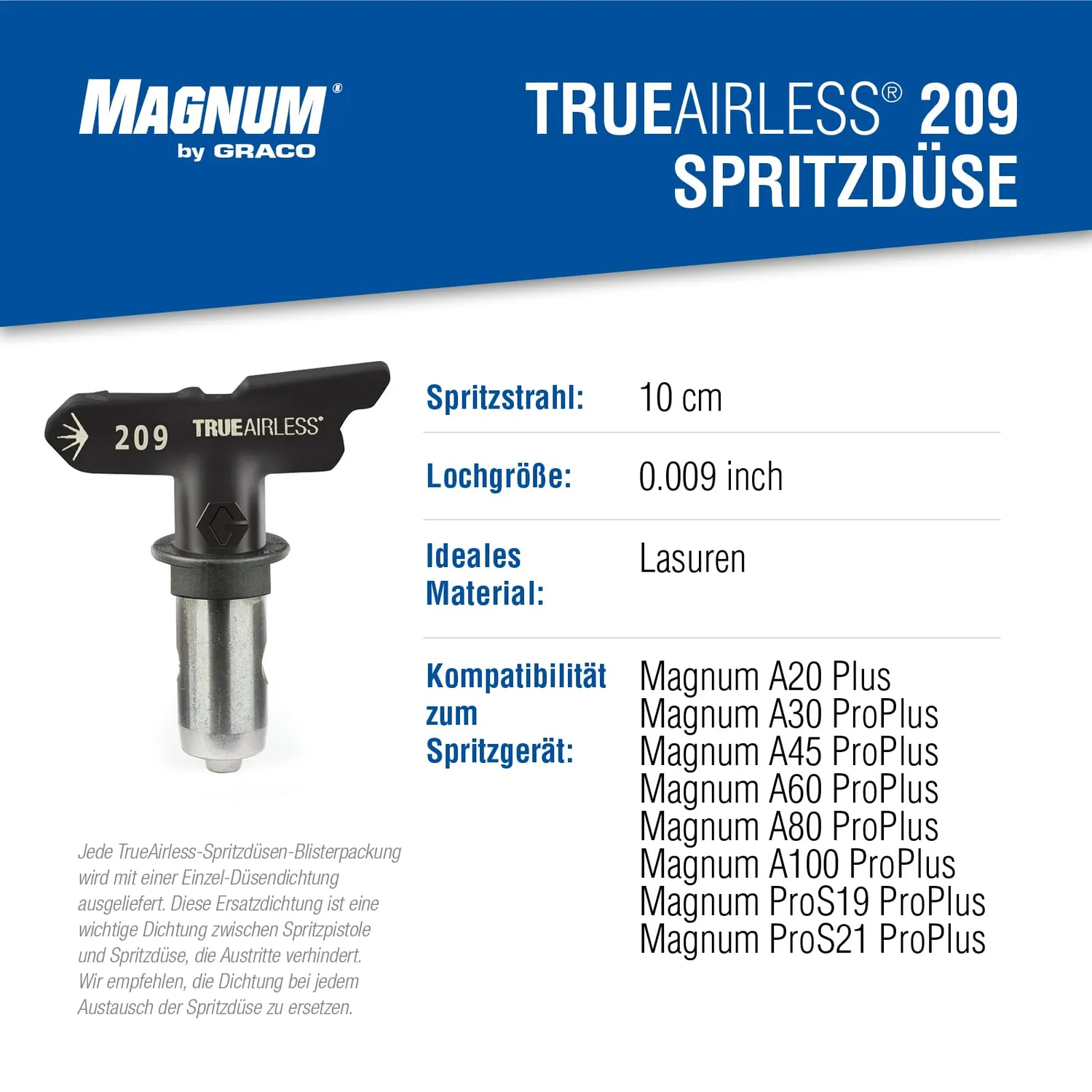 Graco TrueAirless TRA209 Airless-Düse 209 schmale Kanten