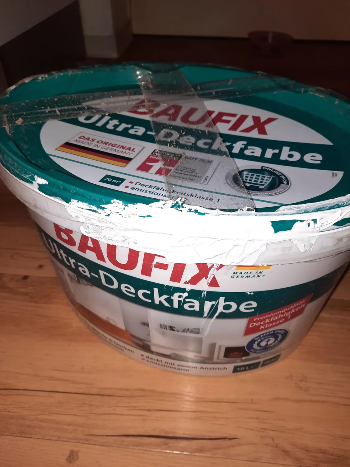 BAUFIX Ultra-Deckfarbe Wandfarbe 10 l Weiß seidenmatt Klasse 1