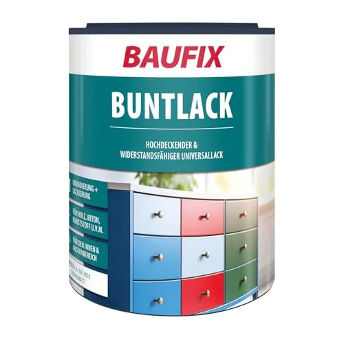 BAUFIX Buntlack Lackfarbe weiß seidenmatt 1 Liter