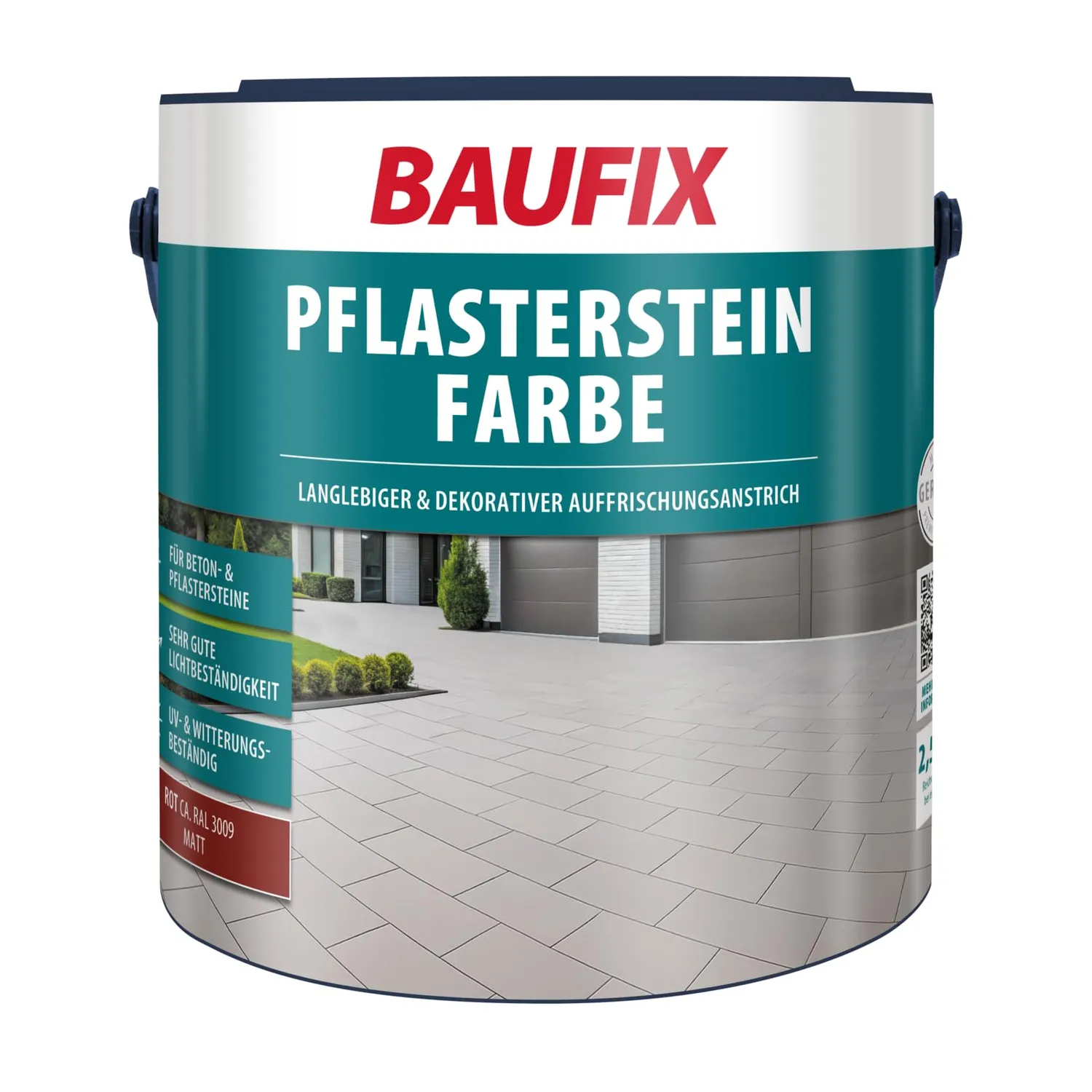 BAUFIX Pflasterstein Farbe transparent matt 2,5 Liter außen