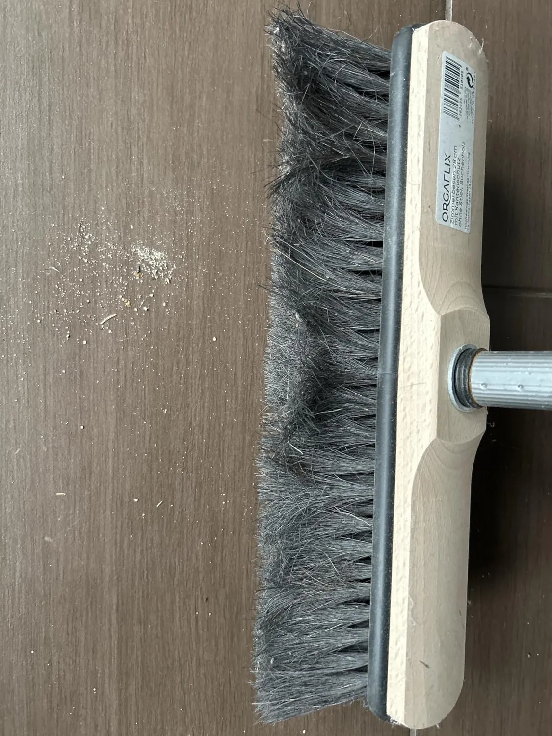 ORGAFLIX Premium Besen 28cm Rosshaar ohne Stiel Kantenschutz
