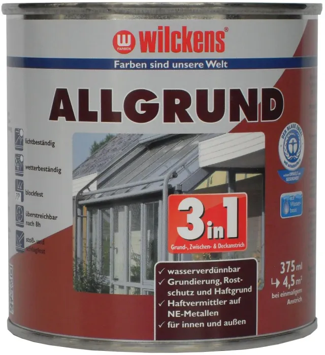 Wilckens 3in1 Allgrund 375ml grau Rostschutz Haftgrund