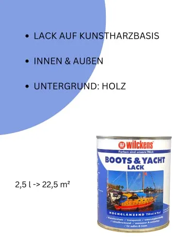 Wilckens Boots- und Yachtlack farblos 2,5 l hochglanz