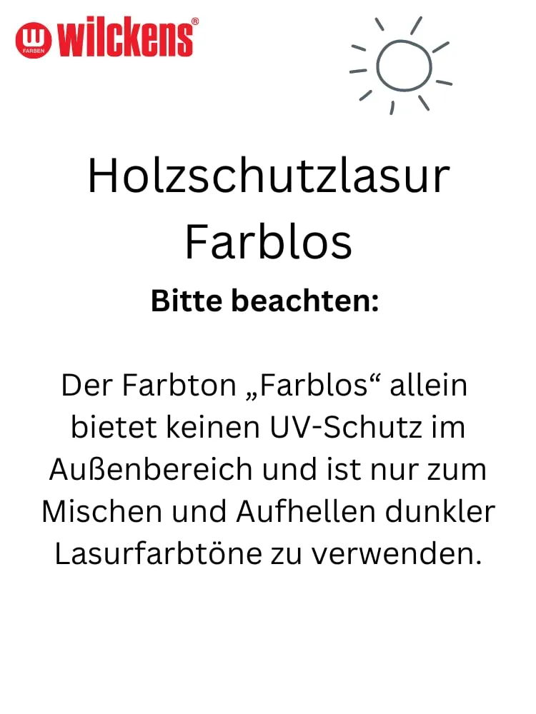 Wilckens Holzschutzlasur außen farblos 750 ml offenporig