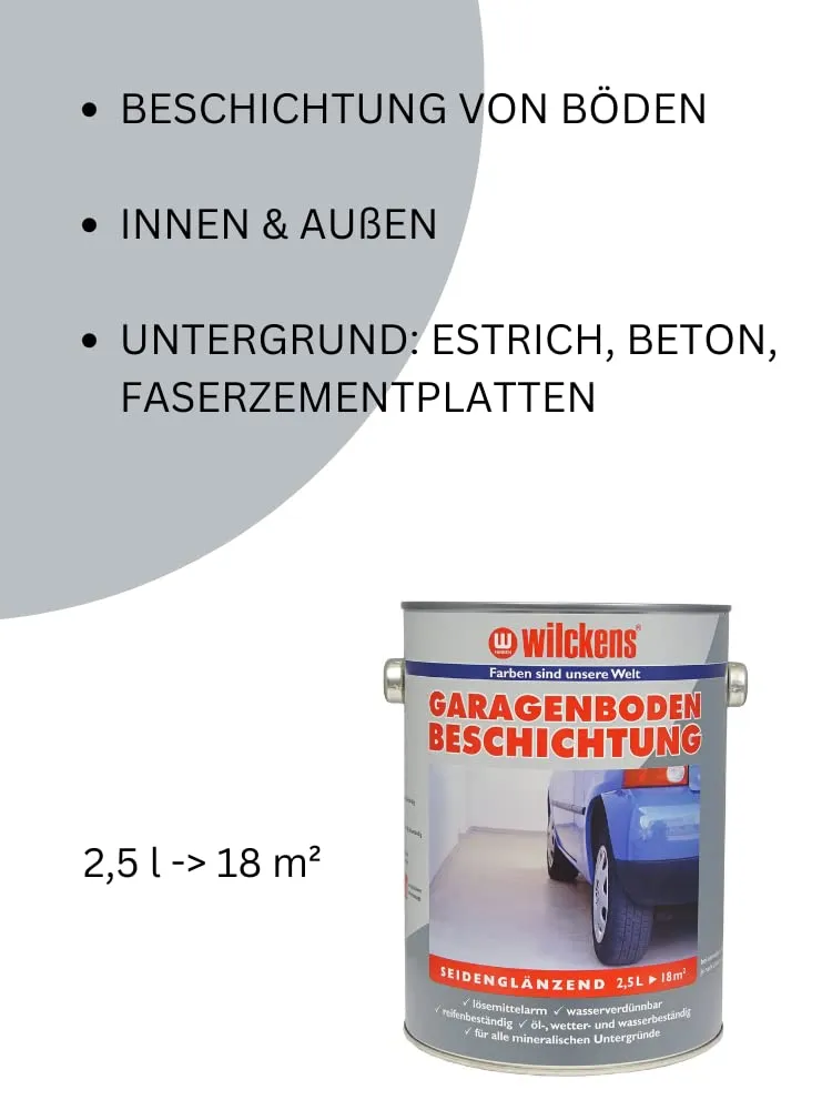 Wilckens Garagenboden-Beschichtung Silbergrau 2,5 l