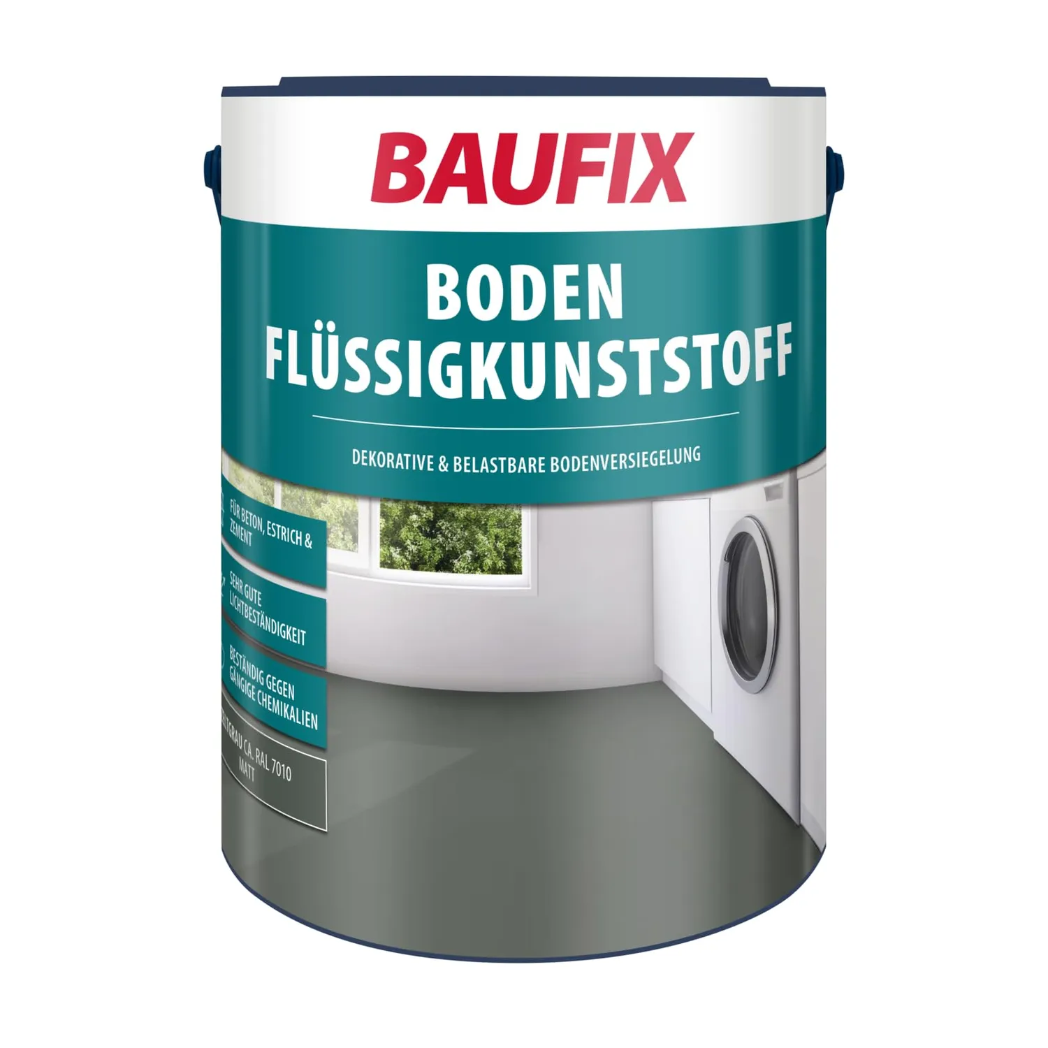 BAUFIX Boden-Flüssigkunststoff anthrazitgrau matt 5L