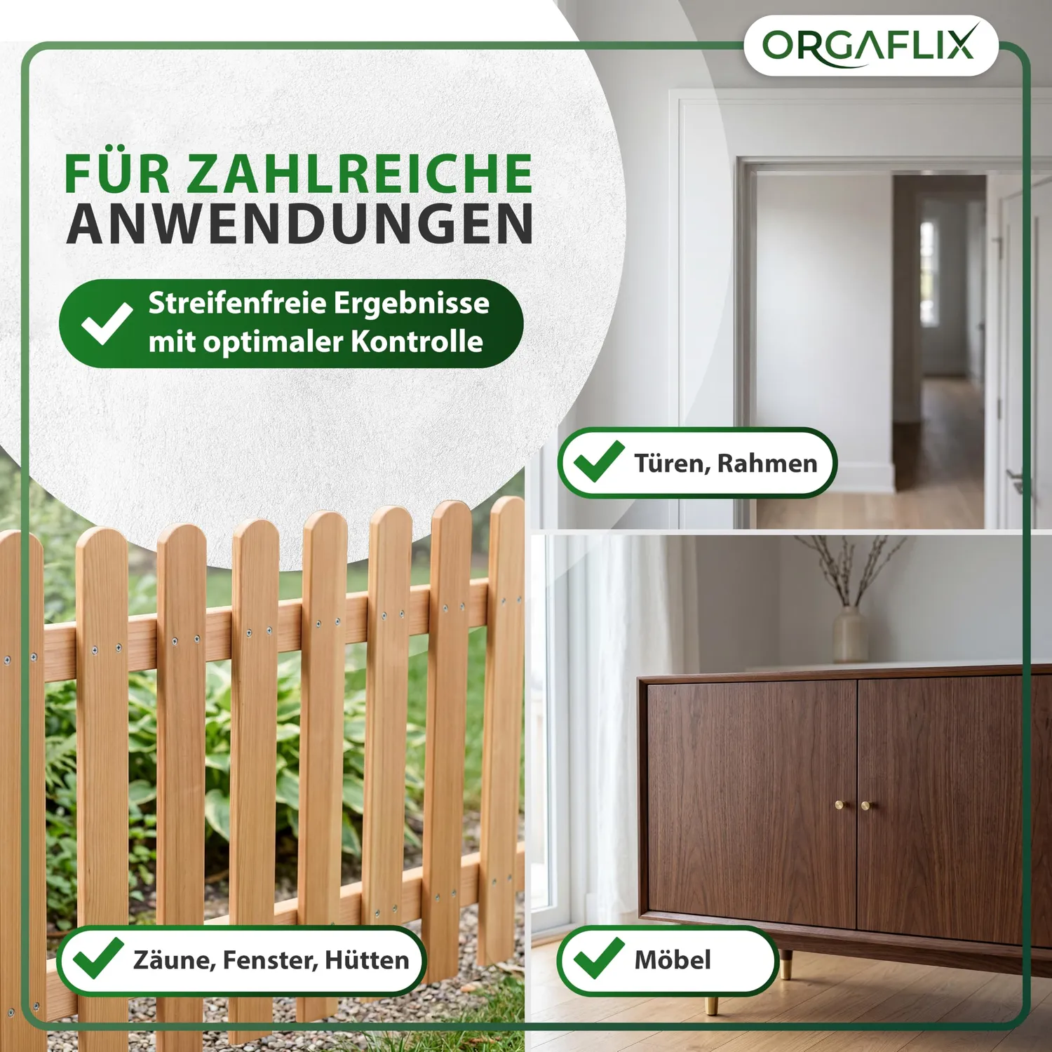 ORGAFLIX Premium Lackpinsel 30 mm 3er Set