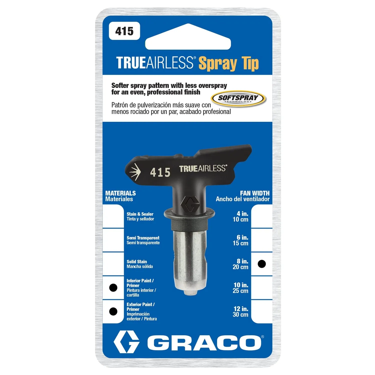 Graco TrueAirless TRA415 Düse 415 Dispersionsfarbe 20cm