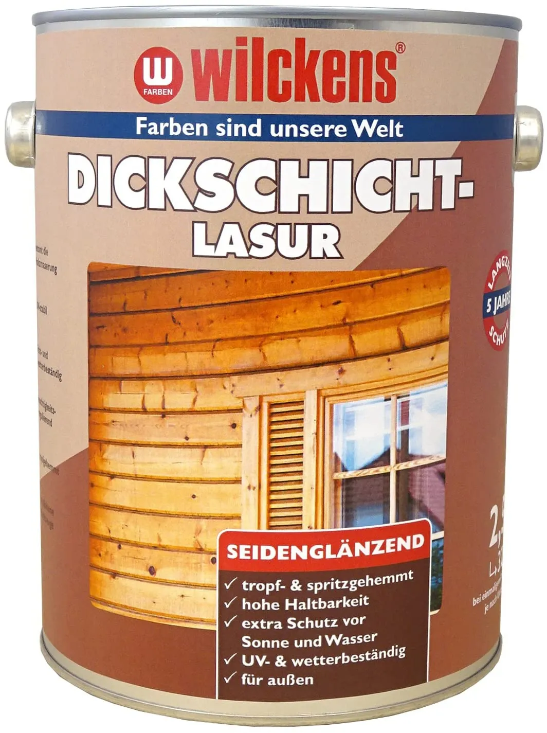 Wilckens Dickschichtlasur Teak 2,5 l seidenglanz
