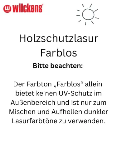 Wilckens Holzschutzlasur außen farblos 750 ml offenporig