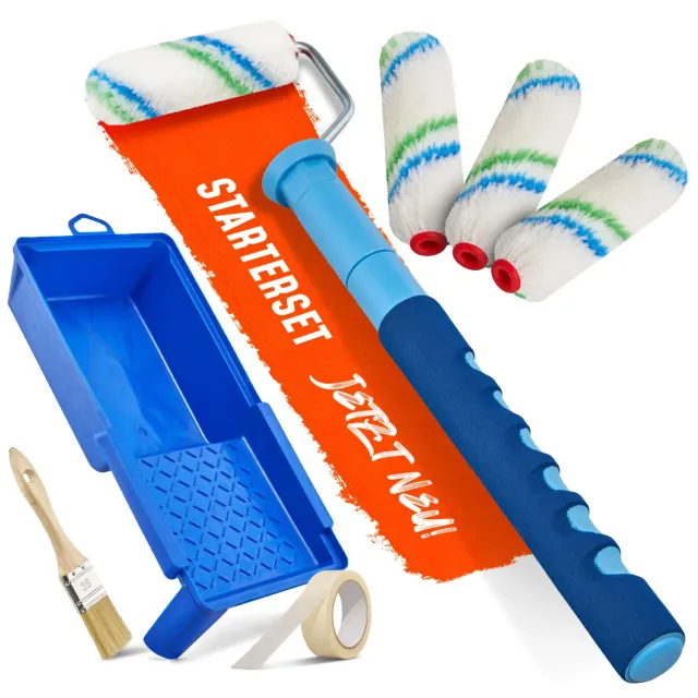ORGAFLIX Profi Farbroller Set 10 cm Teleskop 40-80 cm