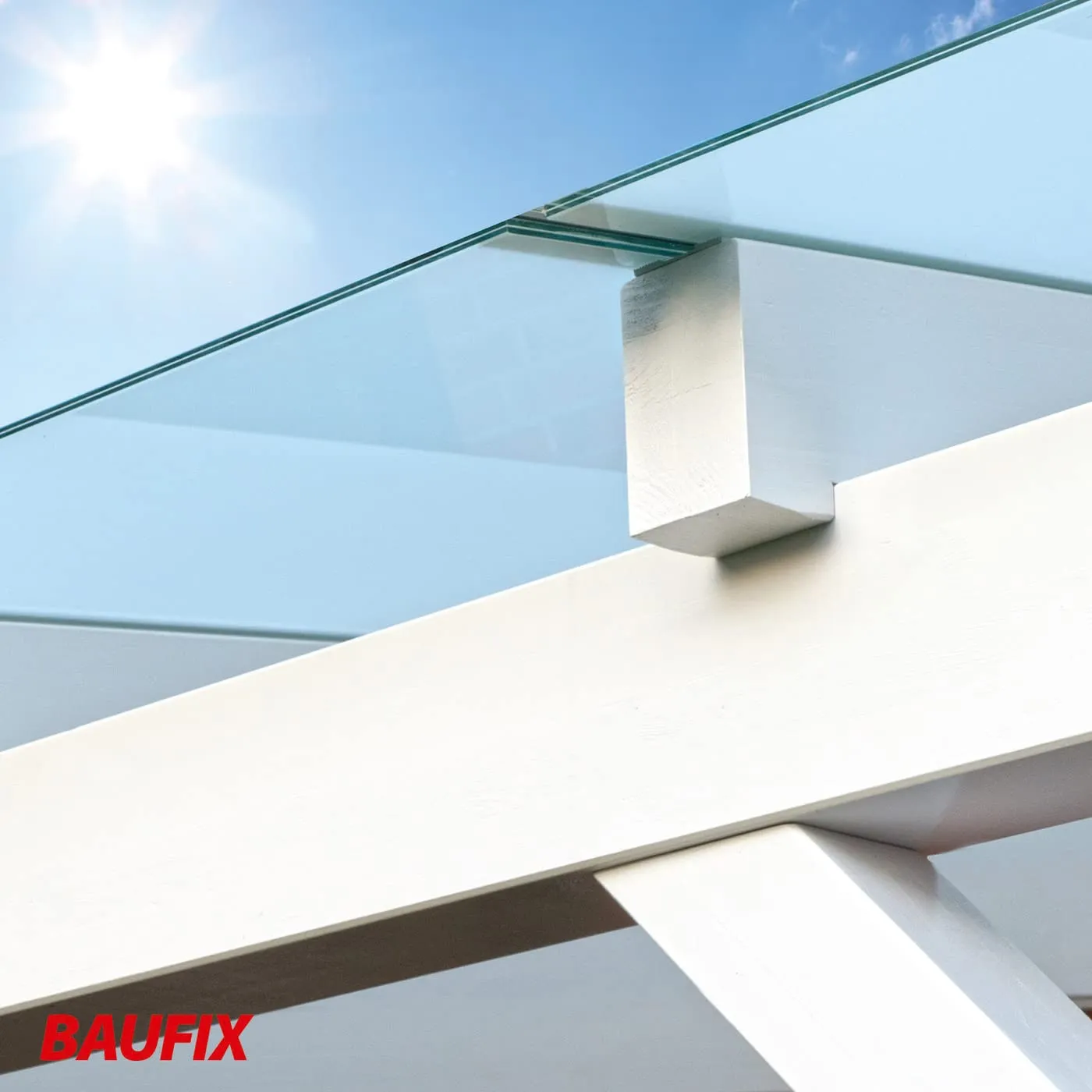 BAUFIX Express Deckfarbe Weiß Matt 2,5 L Wetterschutz