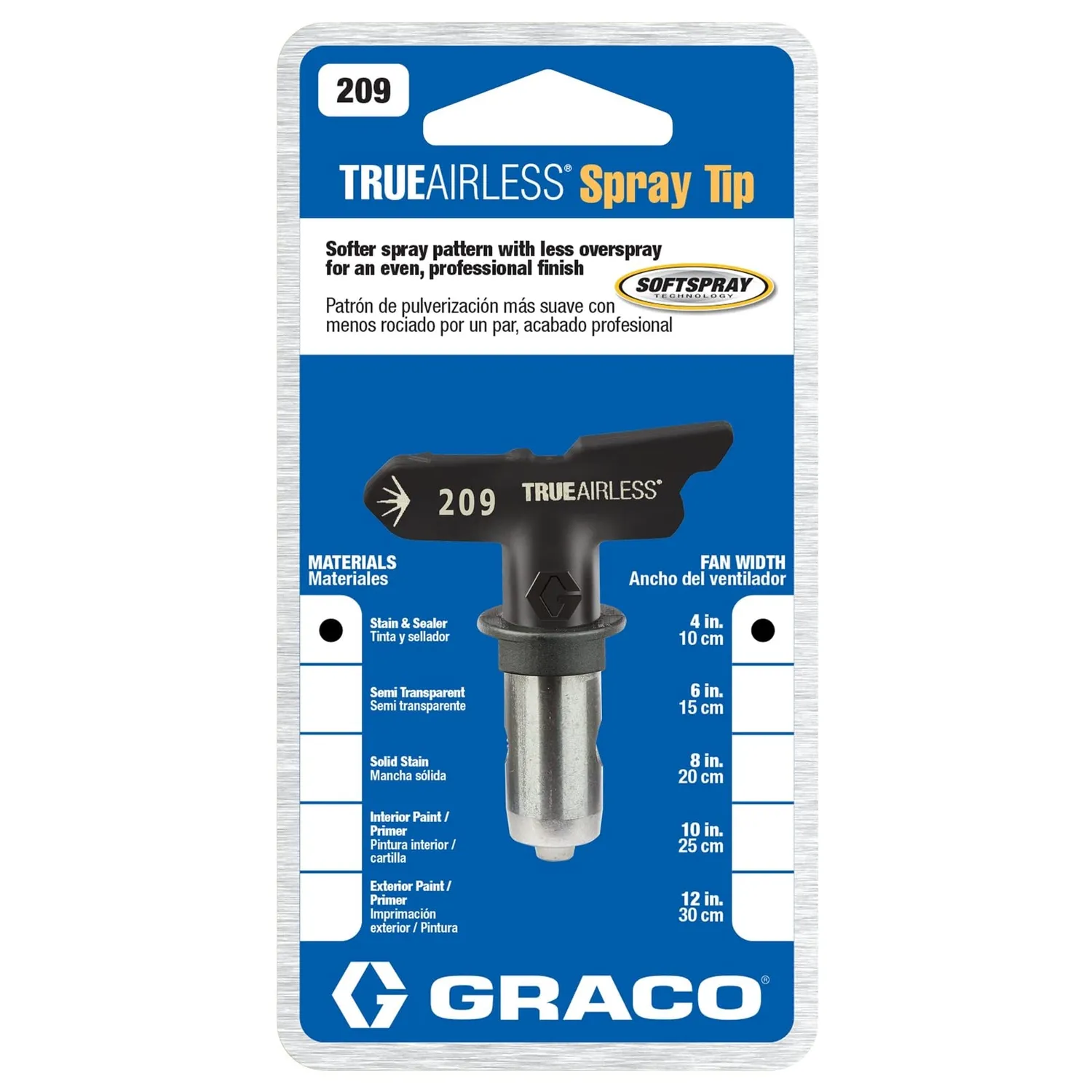 Graco TrueAirless TRA209 Airless-Düse 209 schmale Kanten