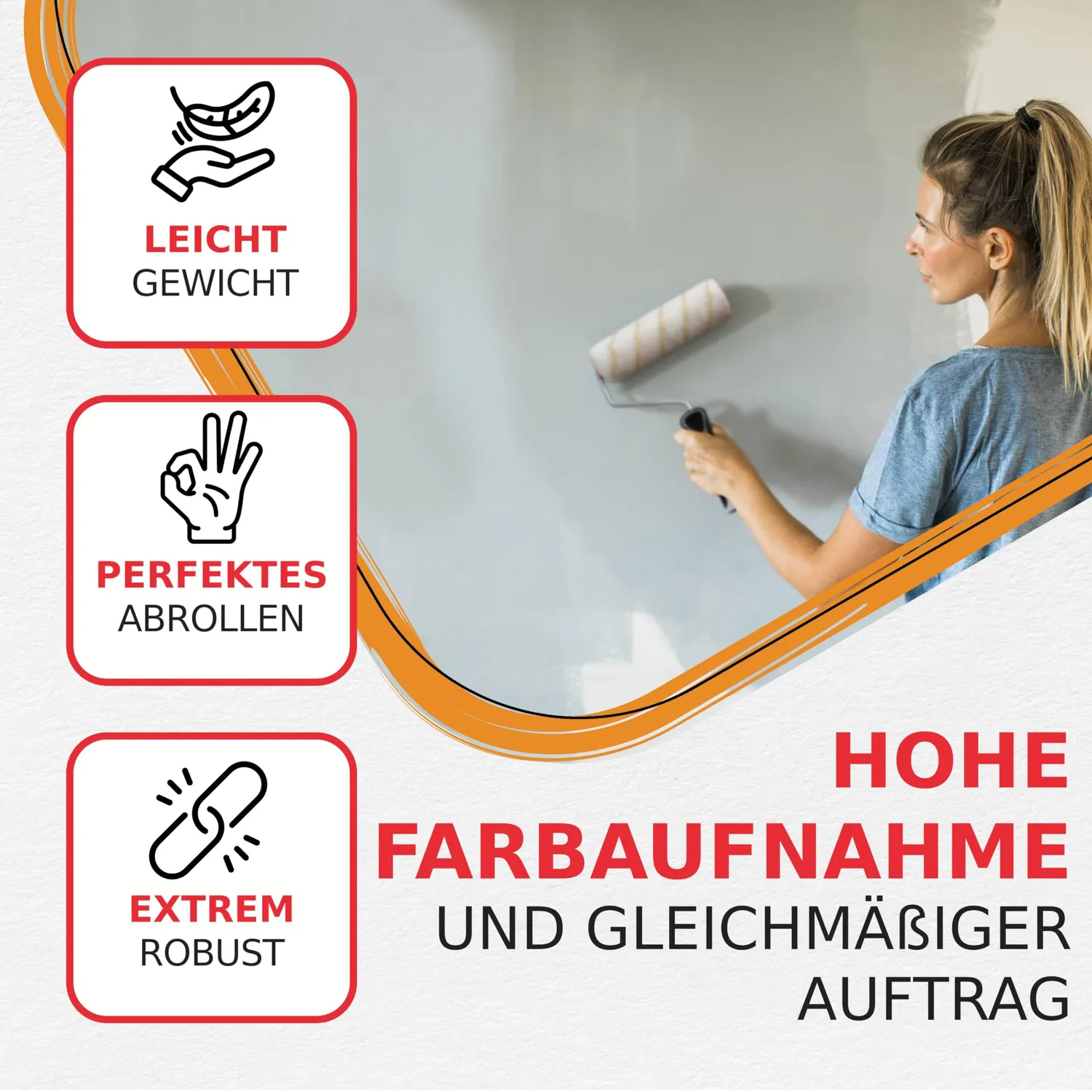 Pinto Deluxe Farbrolle 250mm für Teleskopstange