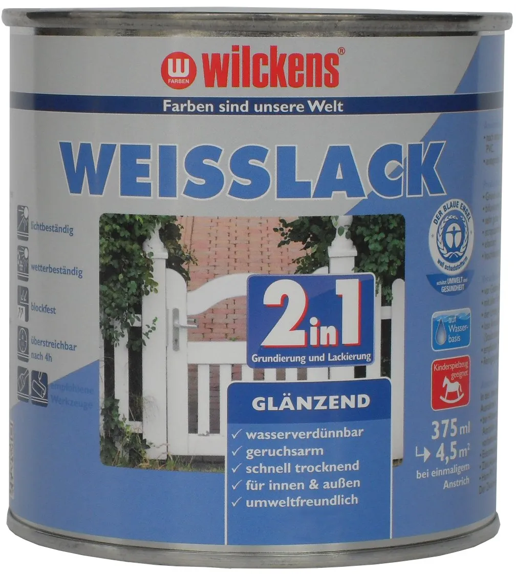 Wilckens 2in1 Weißlack seidenmatt 2,5 l wasserbasiert