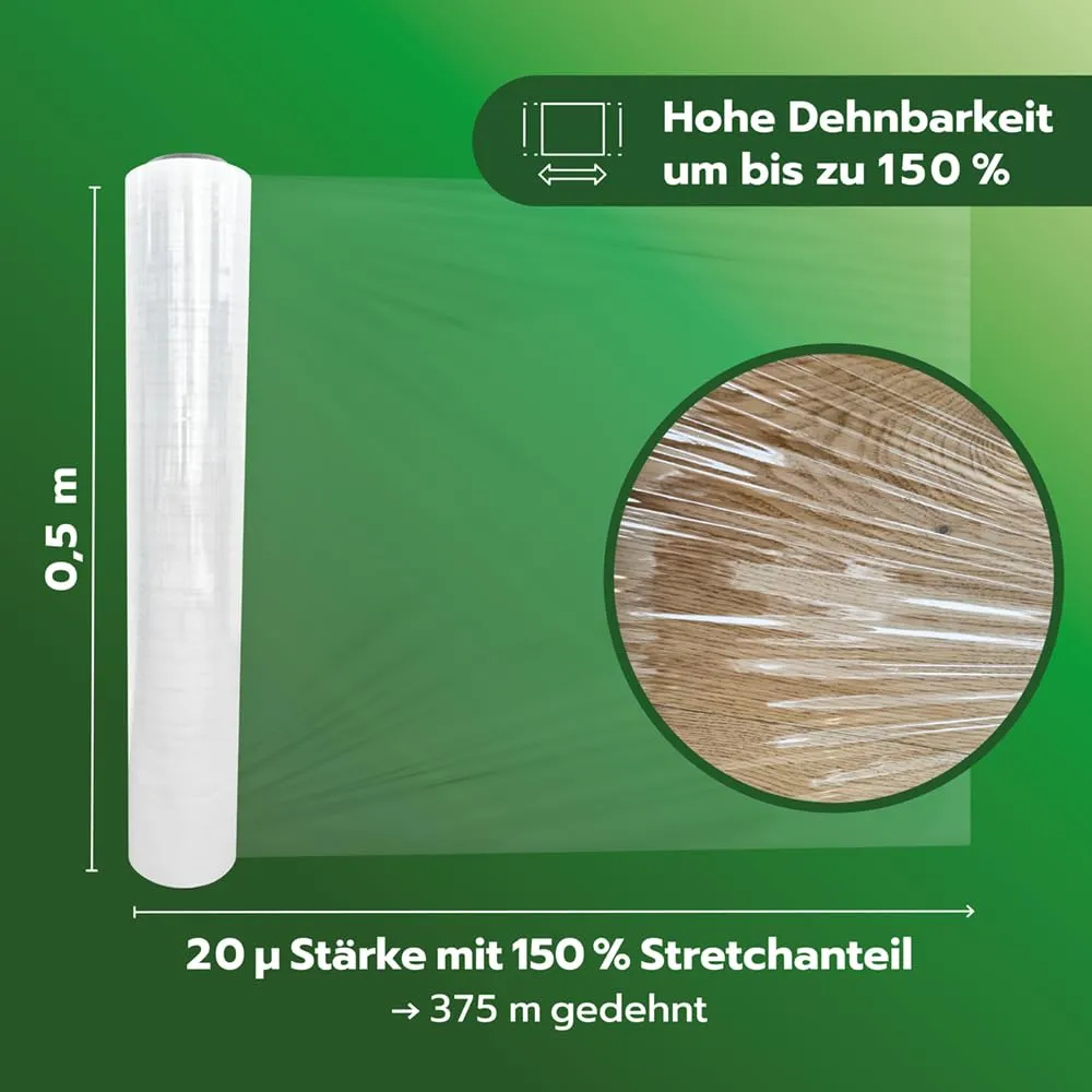 Aquila EcoGreen Stretchfolie 50cm 150m transparent