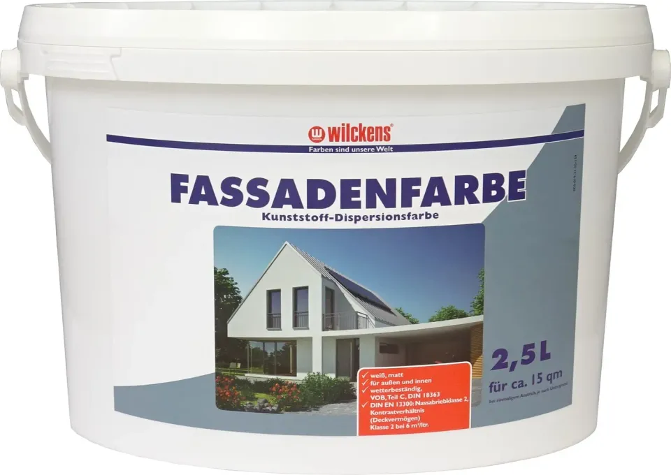 Wilckens Fassadenfarbe Weiß Matt 2,5 L wetterbeständig