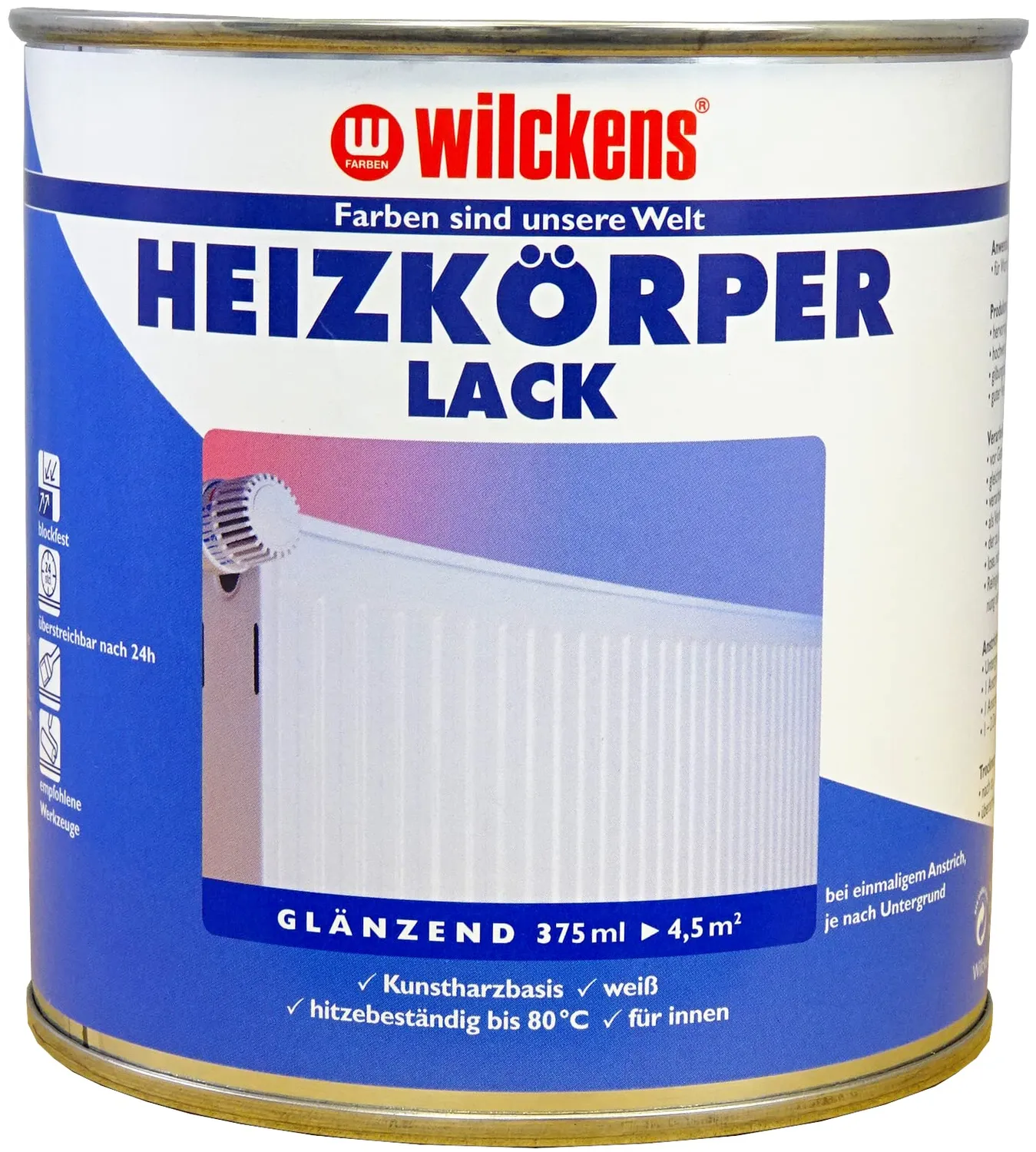Wilckens Heizkörperlack Lack 750 ml Weiß hitzebeständig