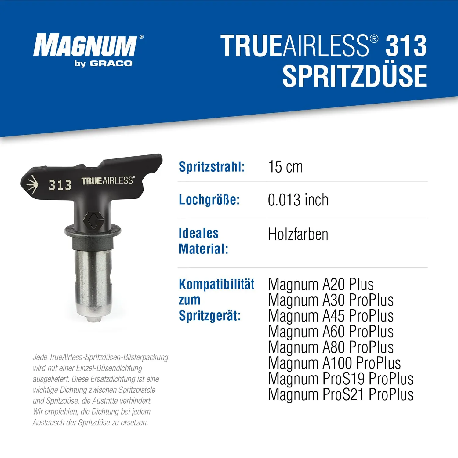 Graco TrueAirless TRA313 Airless-Düse 313 15 cm Finish