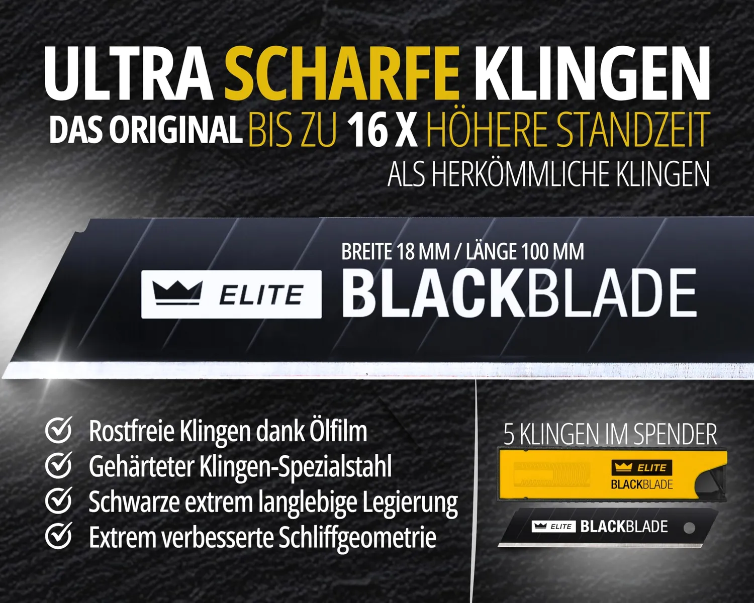 ORGAFLIX Cuttermesser 18 mm Elite + 5 Klingen