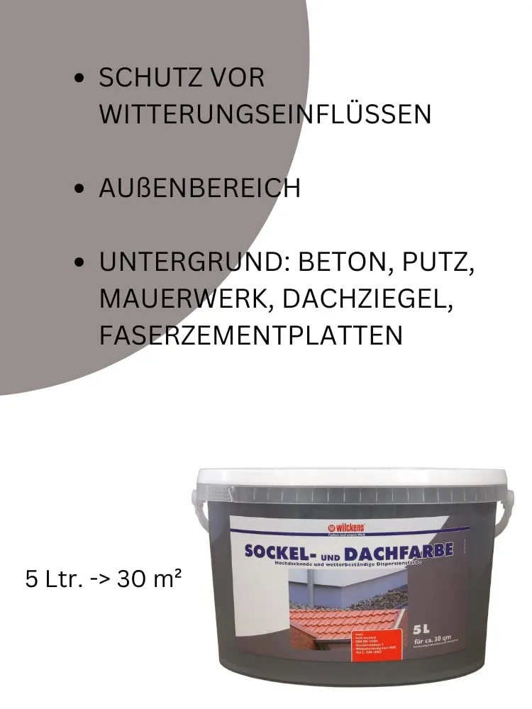 Wilckens Sockel- und Dachfarbe Anthrazit matt 5 l