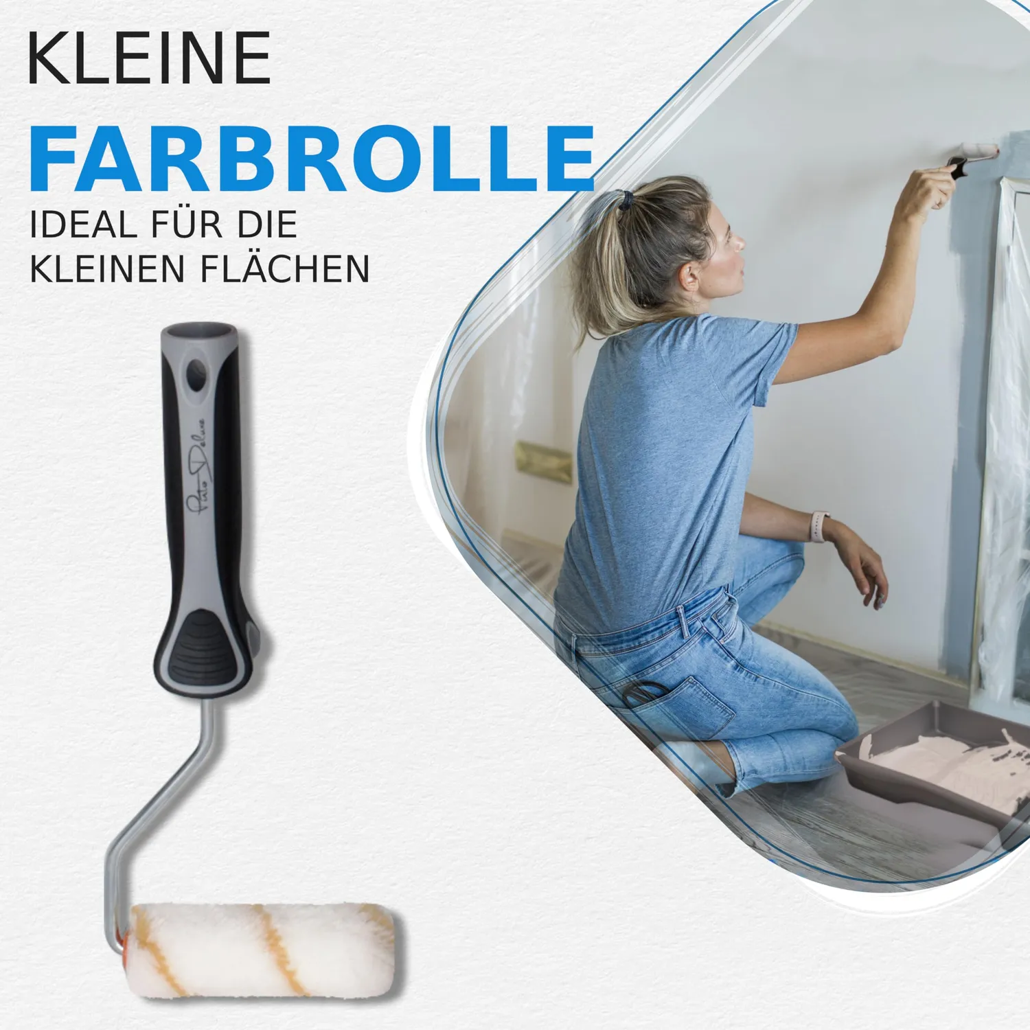 Pinto Deluxe Malerset Farbroller XXL-Set mit Wanne Abdeckung