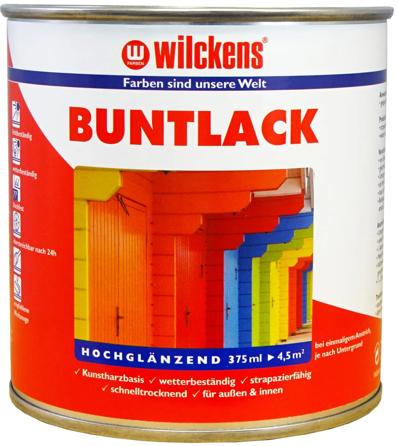 Wilckens Kunstharz Buntlack 750 ml Reinweiß RAL 9010 hochglänz.