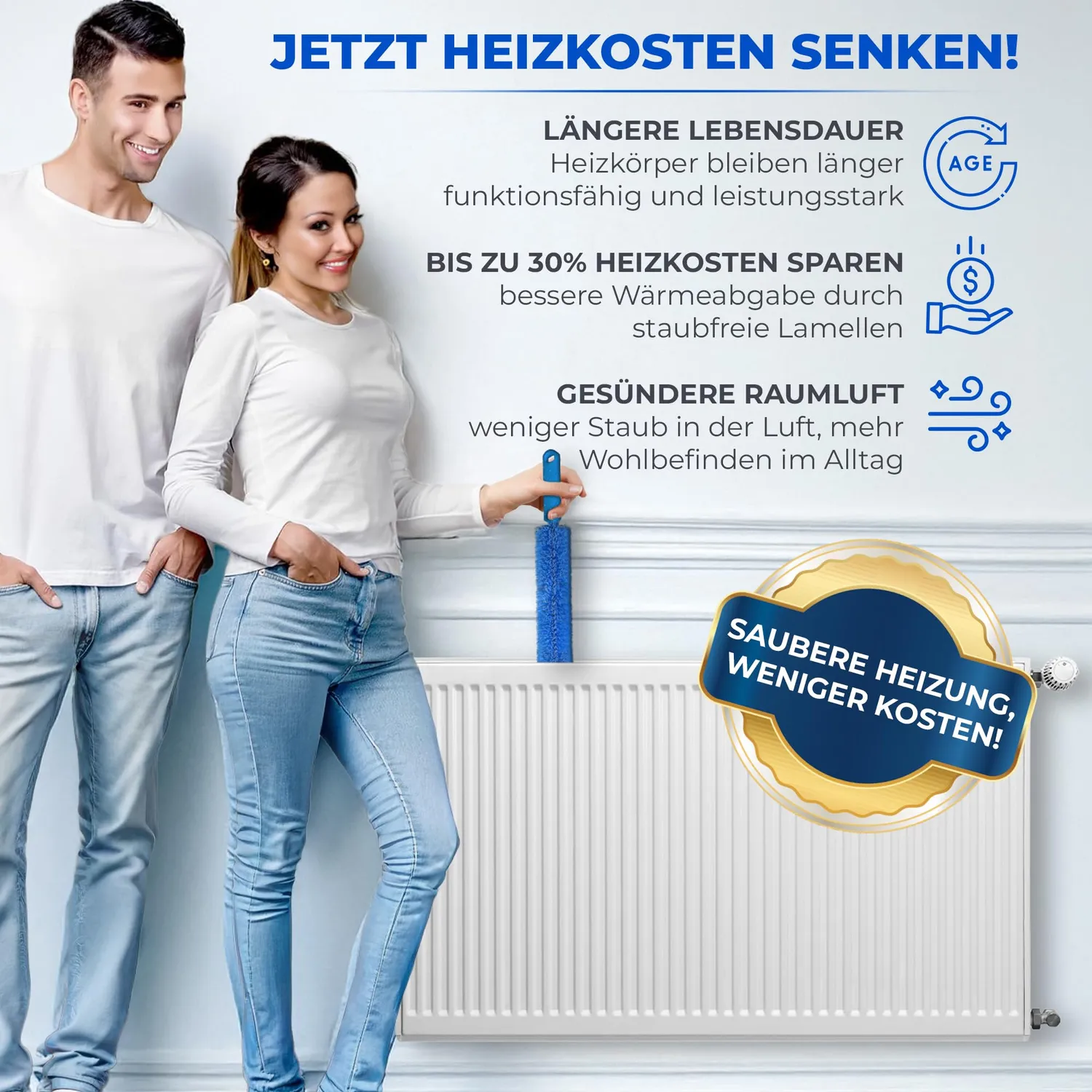 ORGAFLIX Heizkörperbürste Set 2-tlg 70cm+32cm