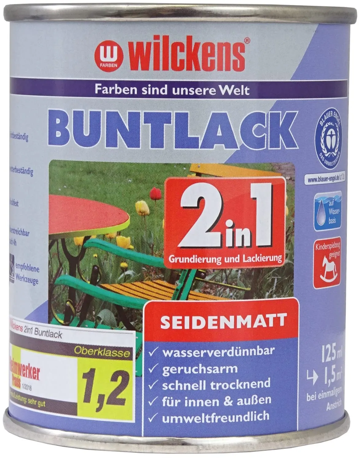 Wilckens 2in1 Acryl Buntlack 750 ml RAL 9010 Reinweiß