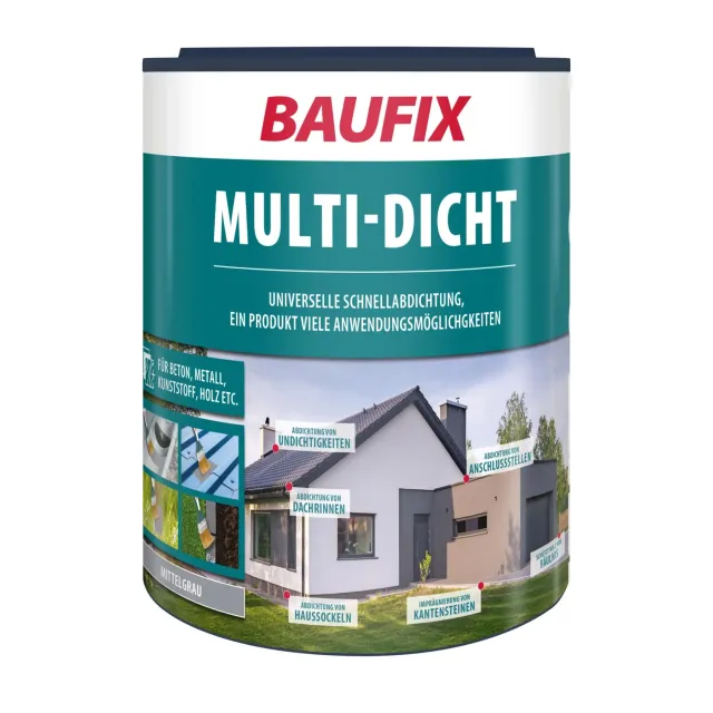 BAUFIX Multi-Dicht Dichtmasse mittelgrau 1 kg wasserdicht