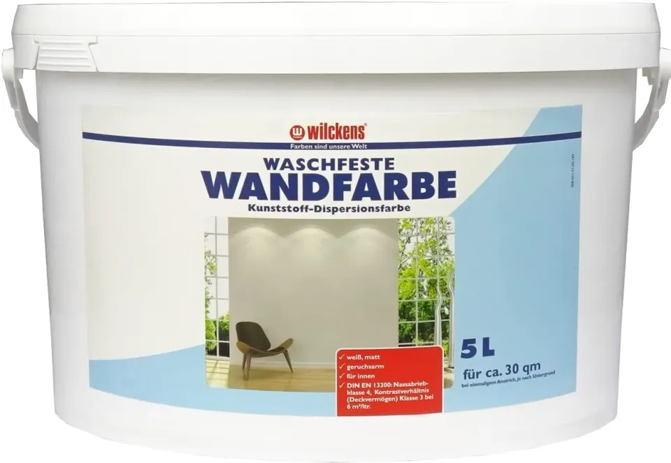 Wilckens Wandfarbe waschfest matt Weiß 5 l