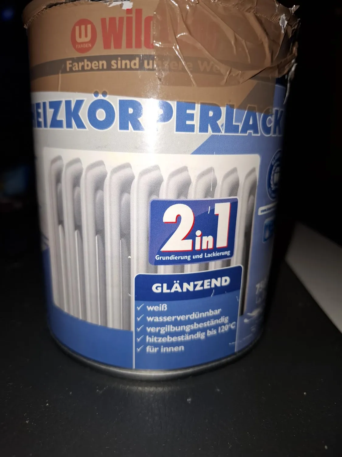 Wilckens 2in1 Heizkörperlack Weiß glänzend 375 ml